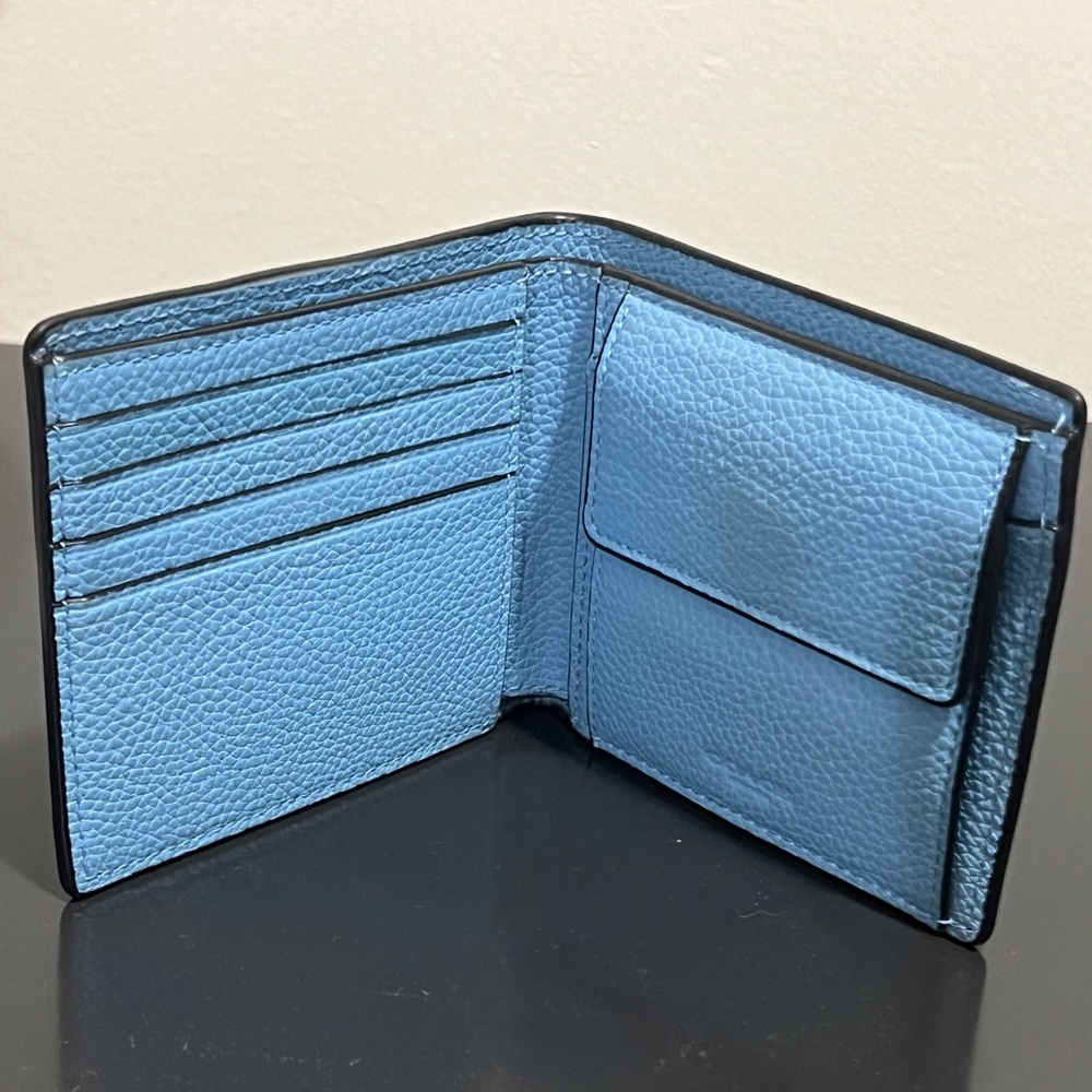Rare Coach Blue Pebble Wallet - Picture 3 of 7